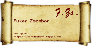 Fuker Zsombor névjegykártya